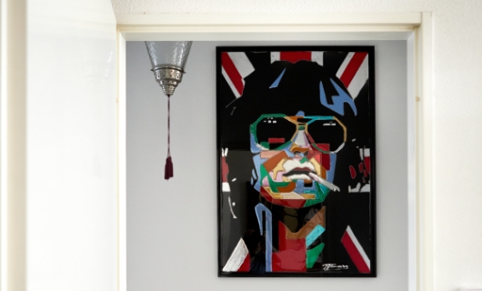 Kunstwerk aan de muur